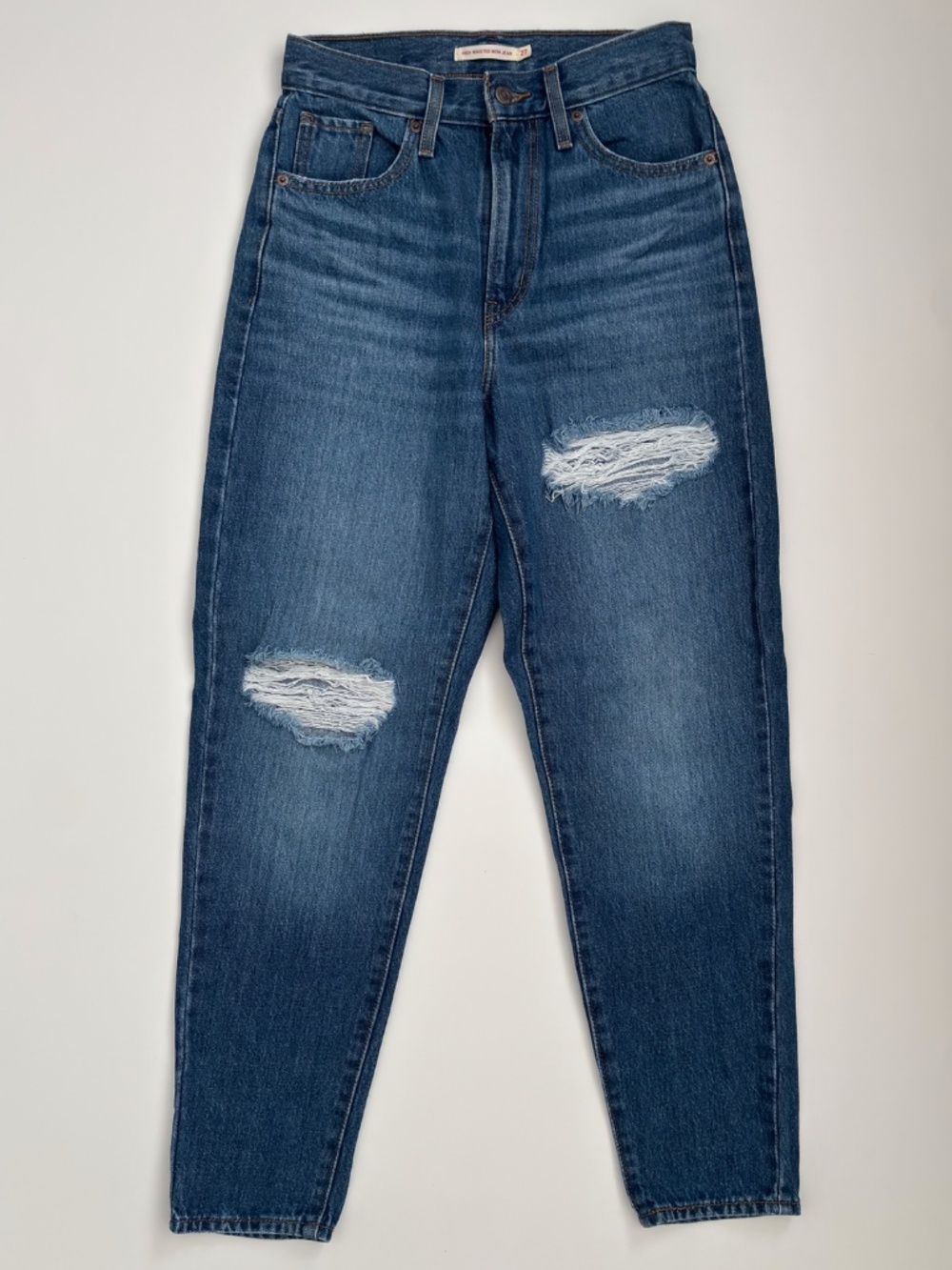Levi's High Waisted Mom Jeans Size 27 Medium Blue Wash
